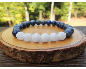 Blue Lace Agate and Lapis Lazuli for Stress and Anxiety Relief by Rock My Zen